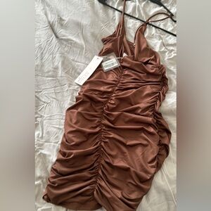 Brown mini dress oh Polly